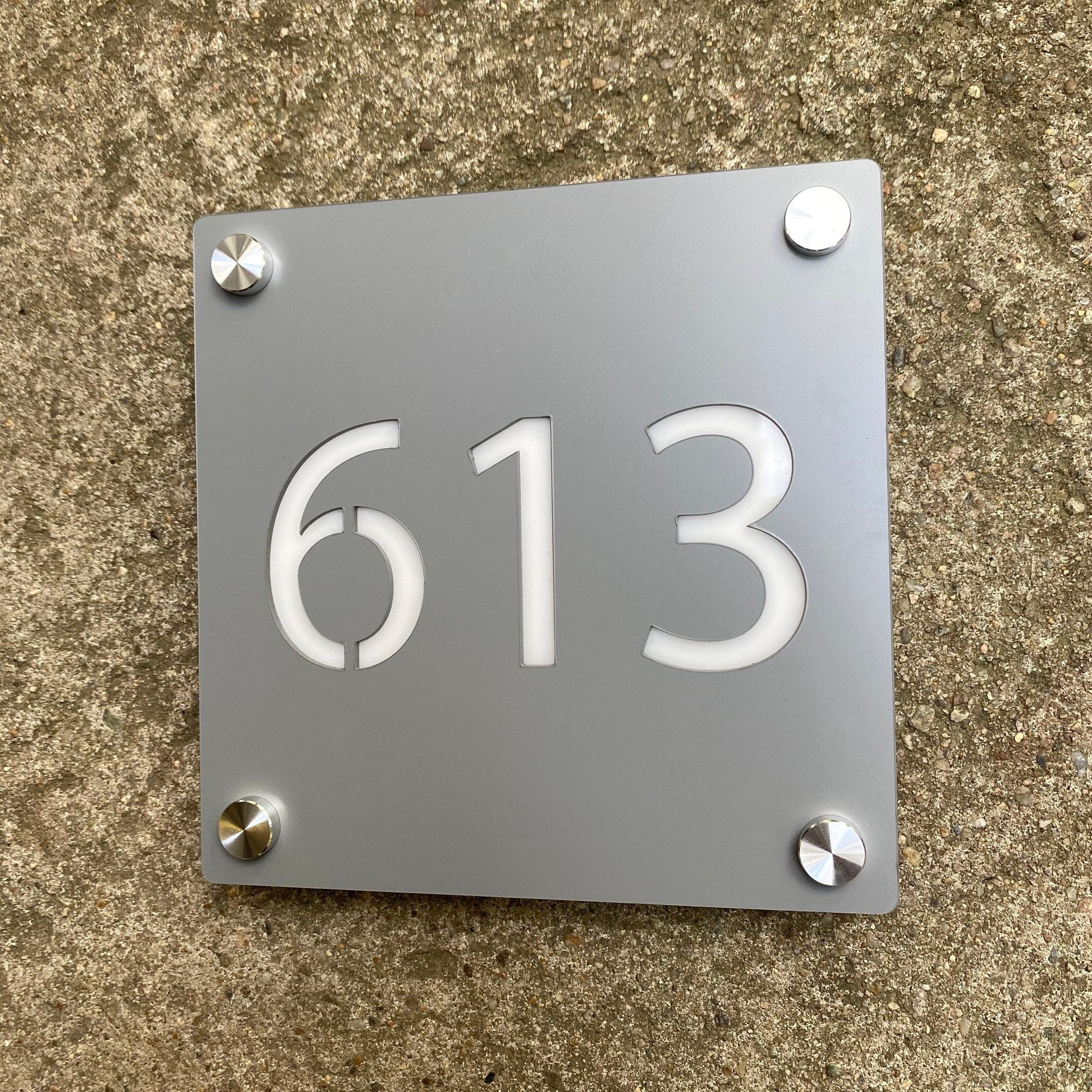 house Number Sign 5.5"X5.5" | Modern Custom Home Acrylic Street Address Sign Waterproof | Outdoor Weatherproof UV Resistant