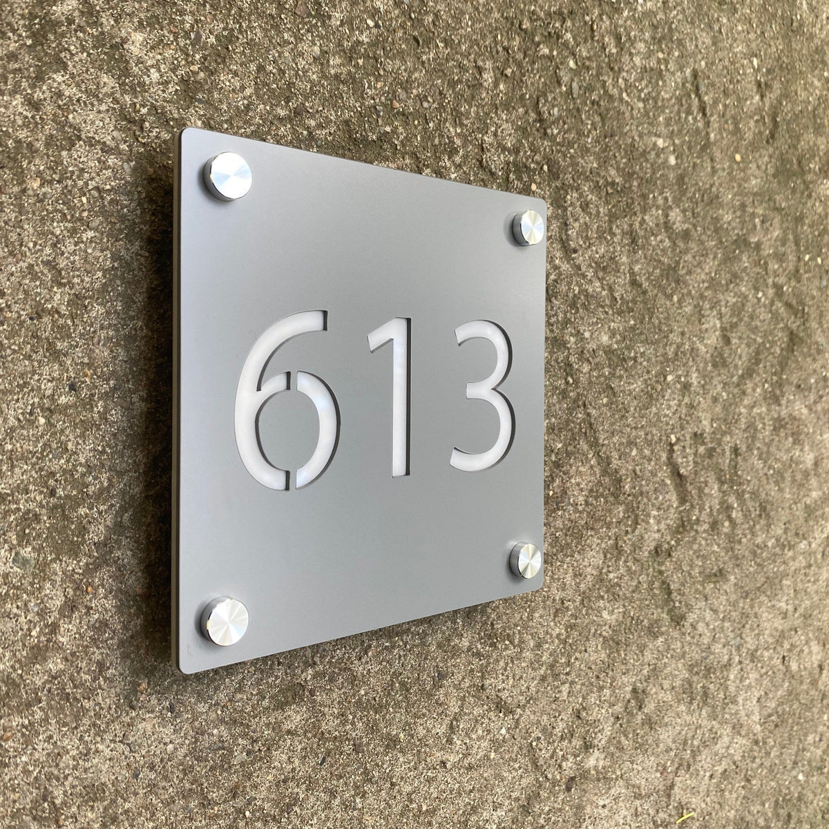 house Number Sign 5.5"X5.5" | Modern Custom Home Acrylic Street Address Sign Waterproof | Outdoor Weatherproof UV Resistant