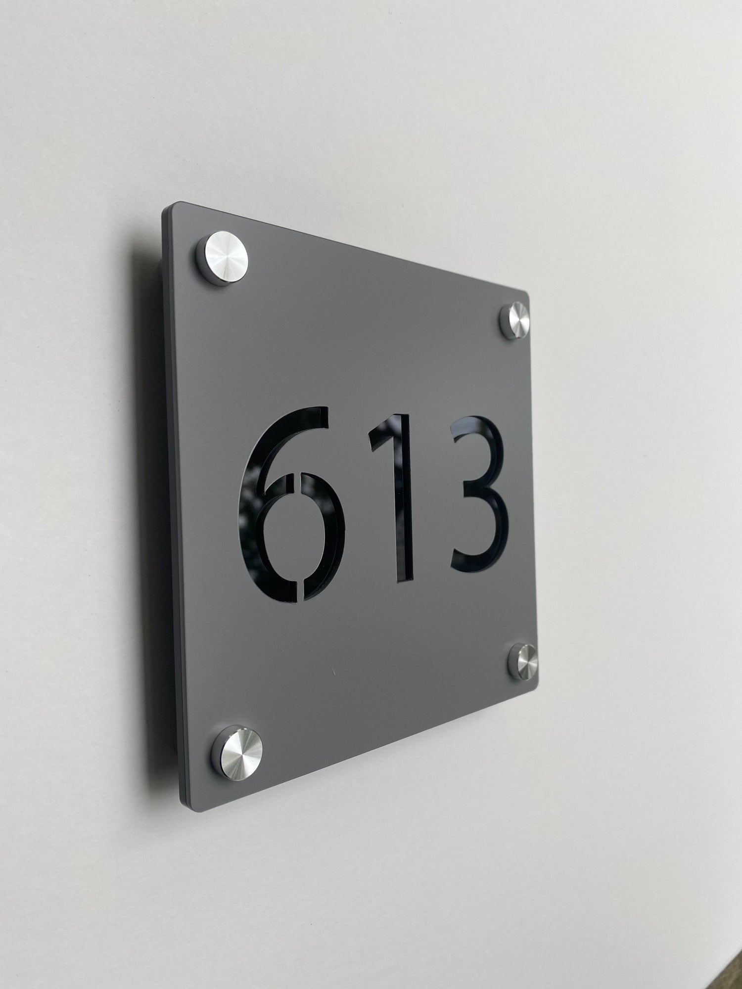house Number Sign 5.5"X5.5" | Modern Custom Home Acrylic Street Address Sign Waterproof | Outdoor Weatherproof UV Resistant