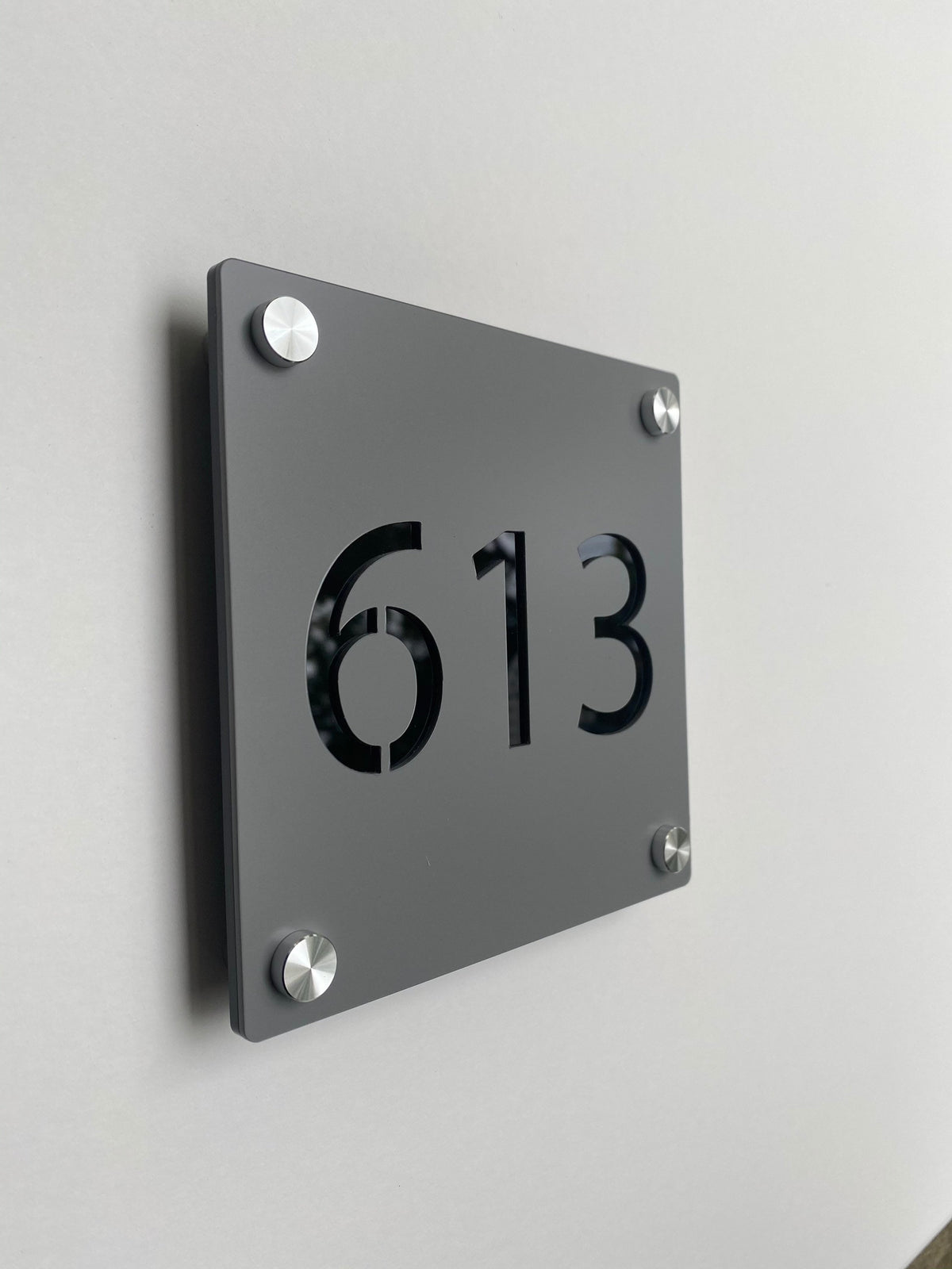 house Number Sign 5.5"X5.5" | Modern Custom Home Acrylic Street Address Sign Waterproof | Outdoor Weatherproof UV Resistant