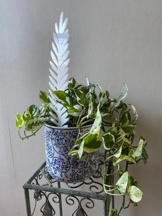 Plant Support Trellis White Acrylic | Decorative Modern Houseplant Pot Stand | Indoor Outdoor Garden Patio Accessory | Custom Sign | 1620 Designs