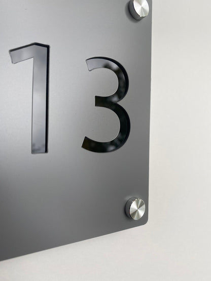 house Number Sign 5.5"X5.5" | Modern Custom Home Acrylic Street Address Sign Waterproof | Outdoor Weatherproof UV Resistant