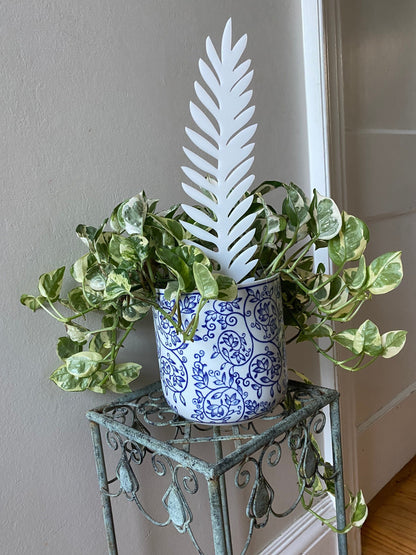 Plant Support Trellis White Acrylic | Decorative Modern Houseplant Pot Stand | Indoor Outdoor Garden Patio Accessory | Custom Sign | 1620 Designs