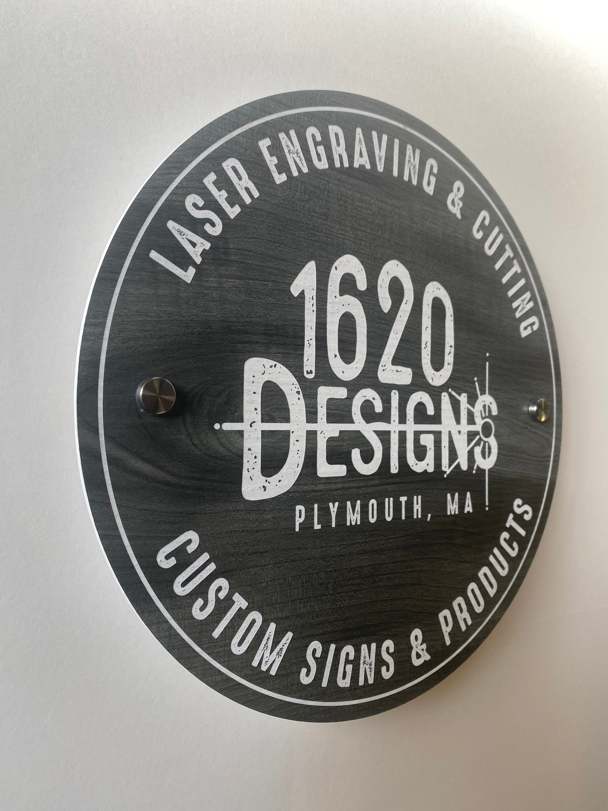 Custom Business Logo Sign | Laser Engraved UV Stable & Weatherproof | Custom Colors and Sizes Available | Various Mounting Choices