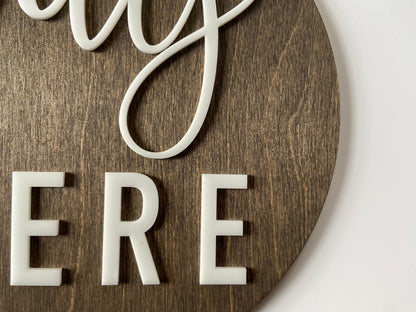 Pay Here Business Counter Sign | Custom Coffee Shop Restaurant Bakery Ice Cream Stand | Brewery Cafe Decor Signs | Rustic Modern Display