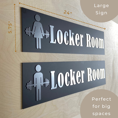 Gym Locker Room Directional Sign | Custom Sign | 1620 Designs