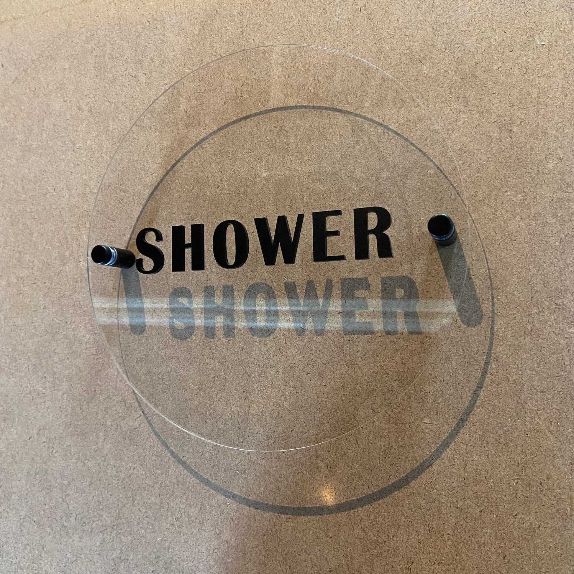 Staff Only Sign 12x12" | Clear Acrylic with Black Acrylic and Black Standoff Fixtures