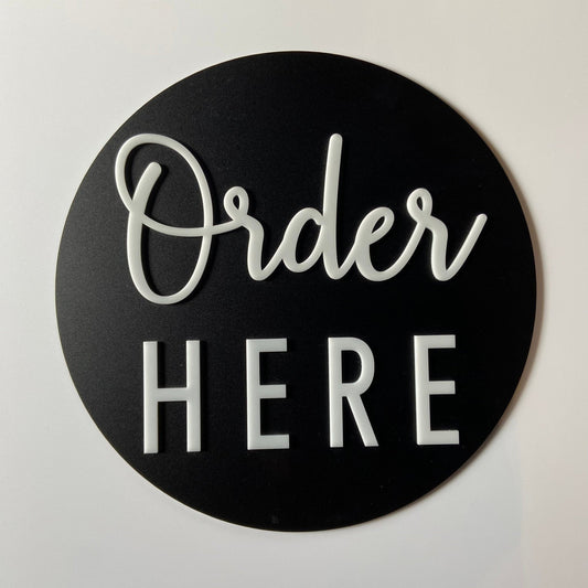 Order Here / Pick Up Here Sign | Custom Sign | 1620 Designs