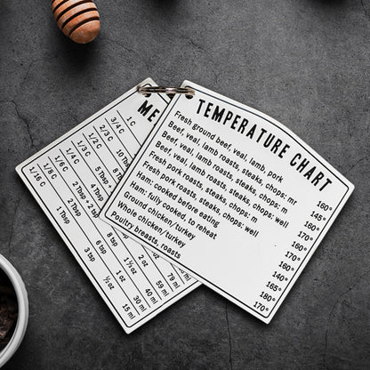 Kitchen Measurement Conversion & Temperature Chart Cooking Chart Magnet | Baking Hostess Gift | Sold individually Not Sold As a Set | Custom Sign | 1620 Designs