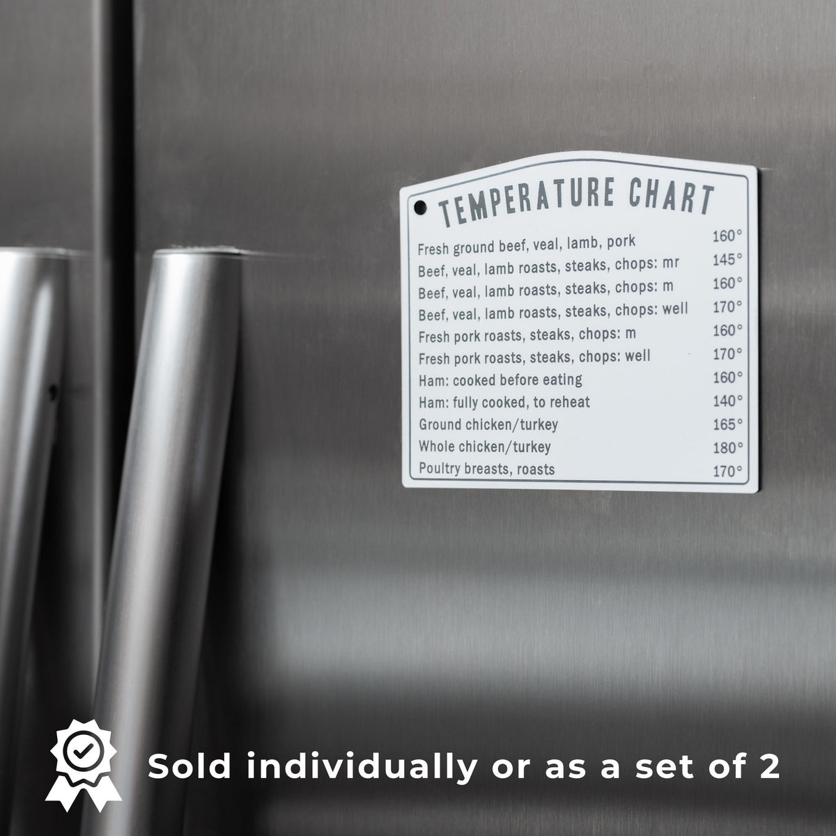 Kitchen Measurement Conversion & Temperature Chart Cooking Chart Magnet | Baking Hostess Gift | Sold individually Not Sold As a Set | Custom Sign | 1620 Designs
