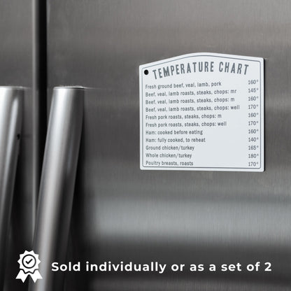 Kitchen Measurement Conversion & Temperature Chart Cooking Chart Magnet | Baking Hostess Gift | Sold individually Not Sold As a Set | Custom Sign | 1620 Designs