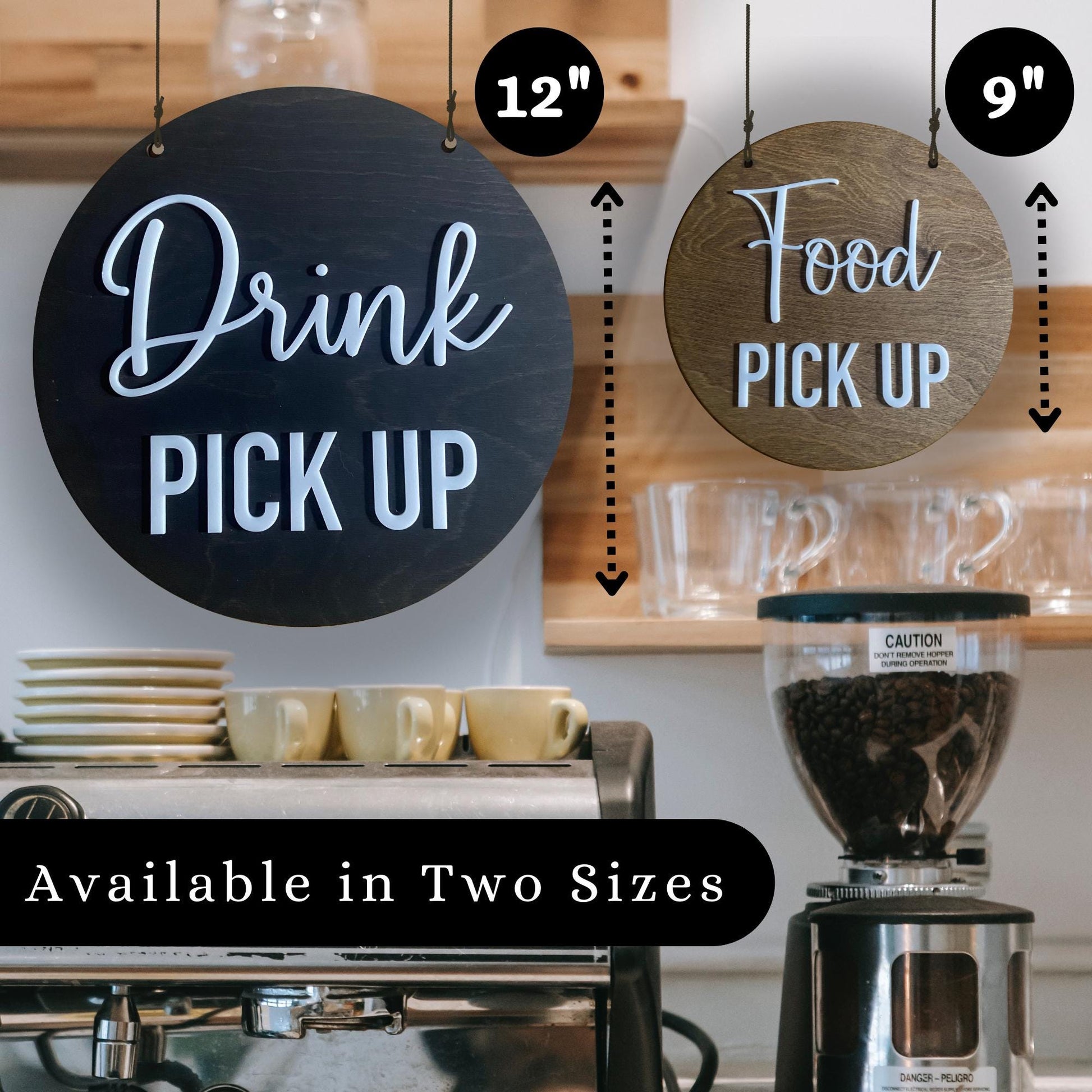 Drink Pick Up Food Pick Up Sign | Custom Coffee Shop Restaurant Cafe | Priced Per Sign Not Sold as a Set