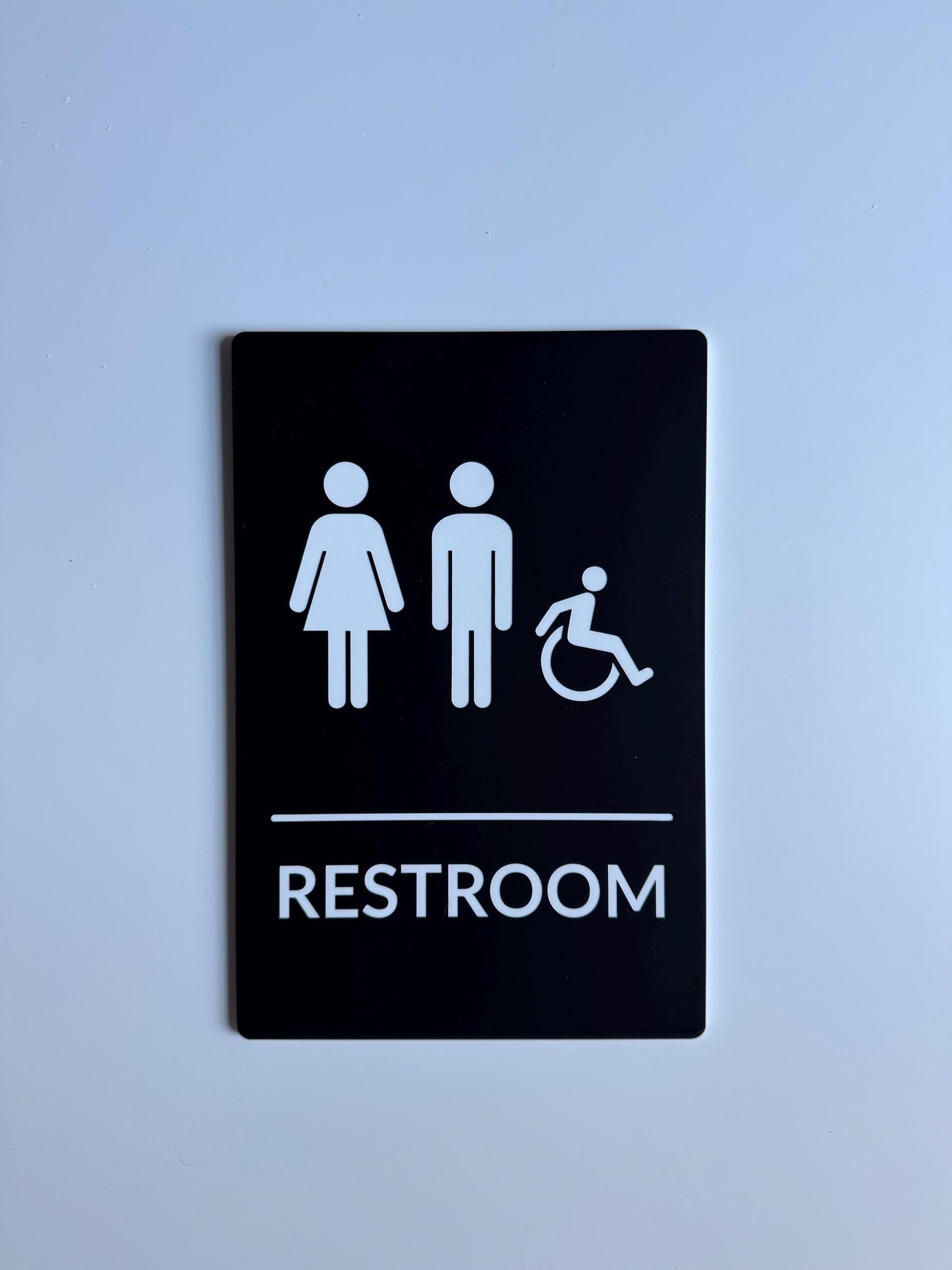 ADA Compliant Restroom Signs 6x9" | Braille Options Available | Office Hotel Bathroom Sign