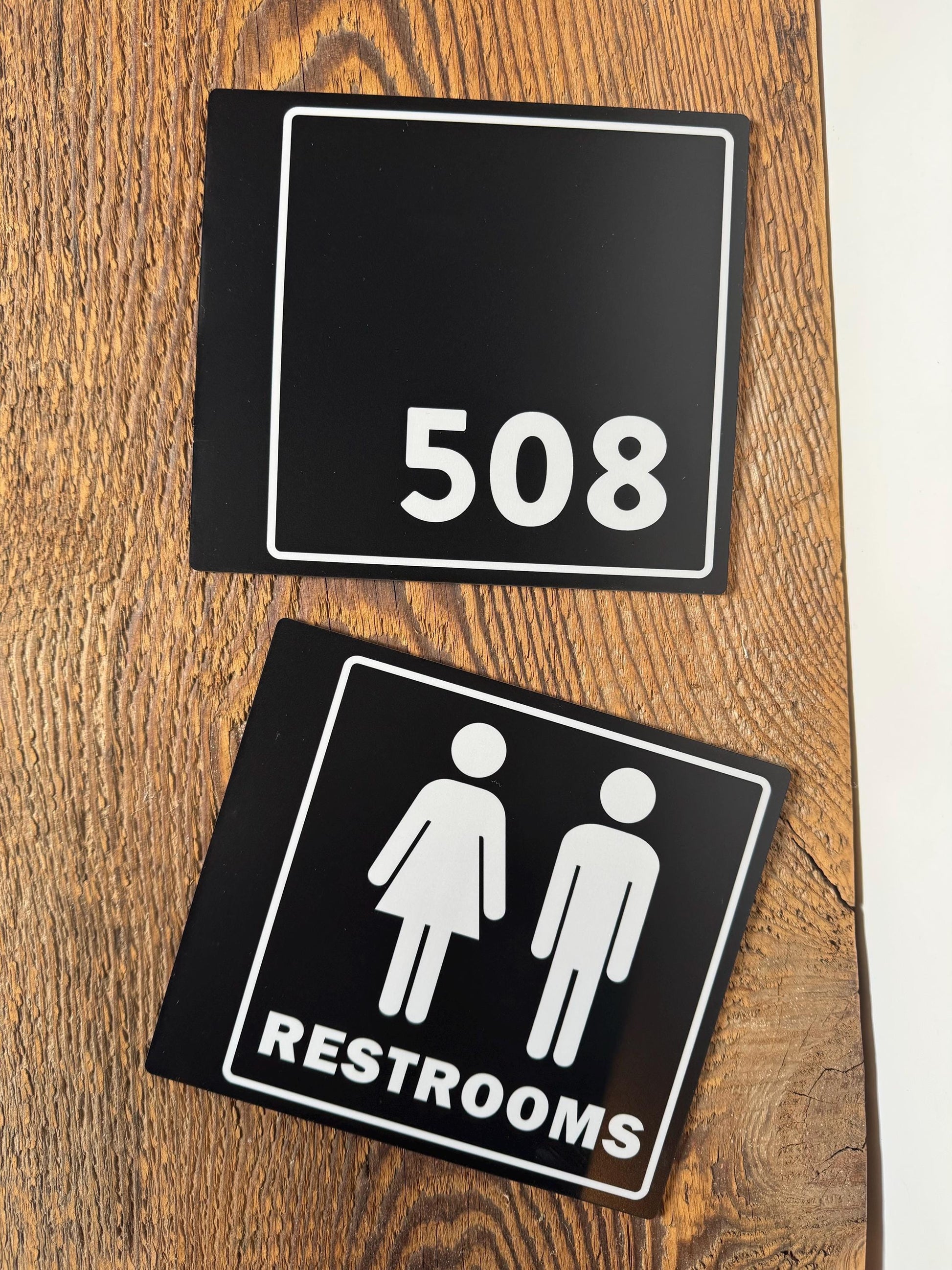 Custom Room Number Signs | Side Projection Hardware Included