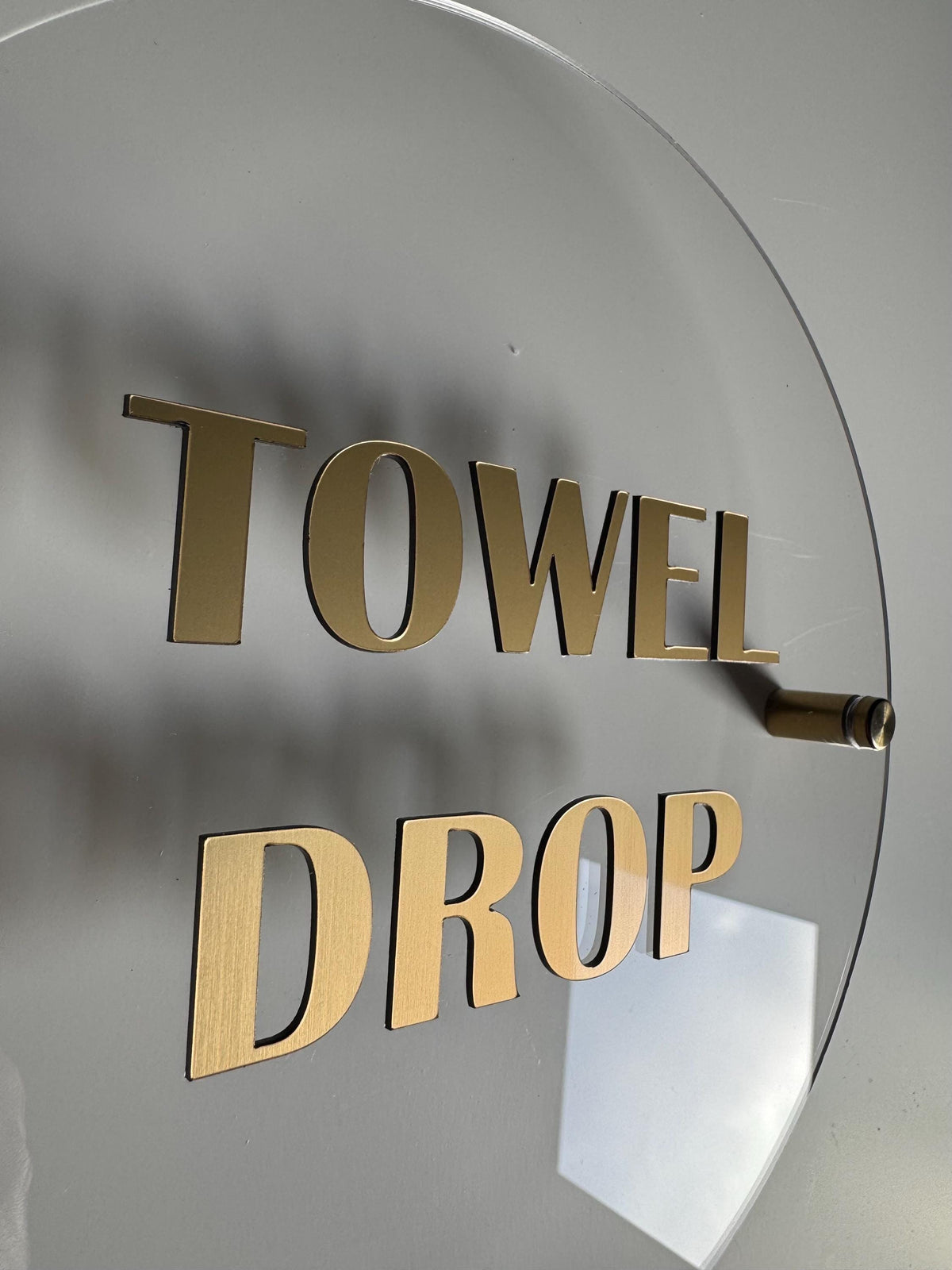 Custom Text Sign, 12x12" Clear & Gold Acrylic | Custom Sign | 1620 Designs