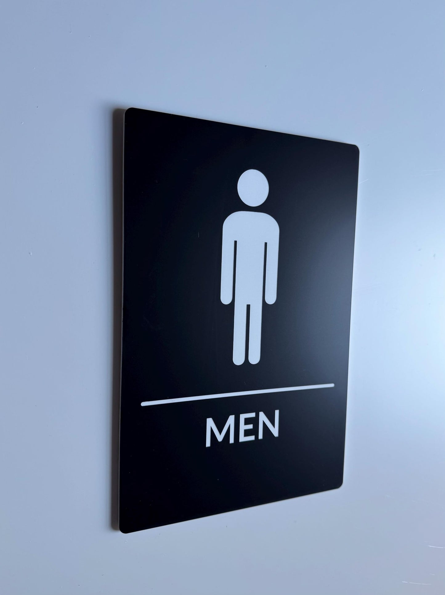 ADA Compliant Restroom Signs 6x9" | Braille Options Available | Office Hotel Bathroom Sign