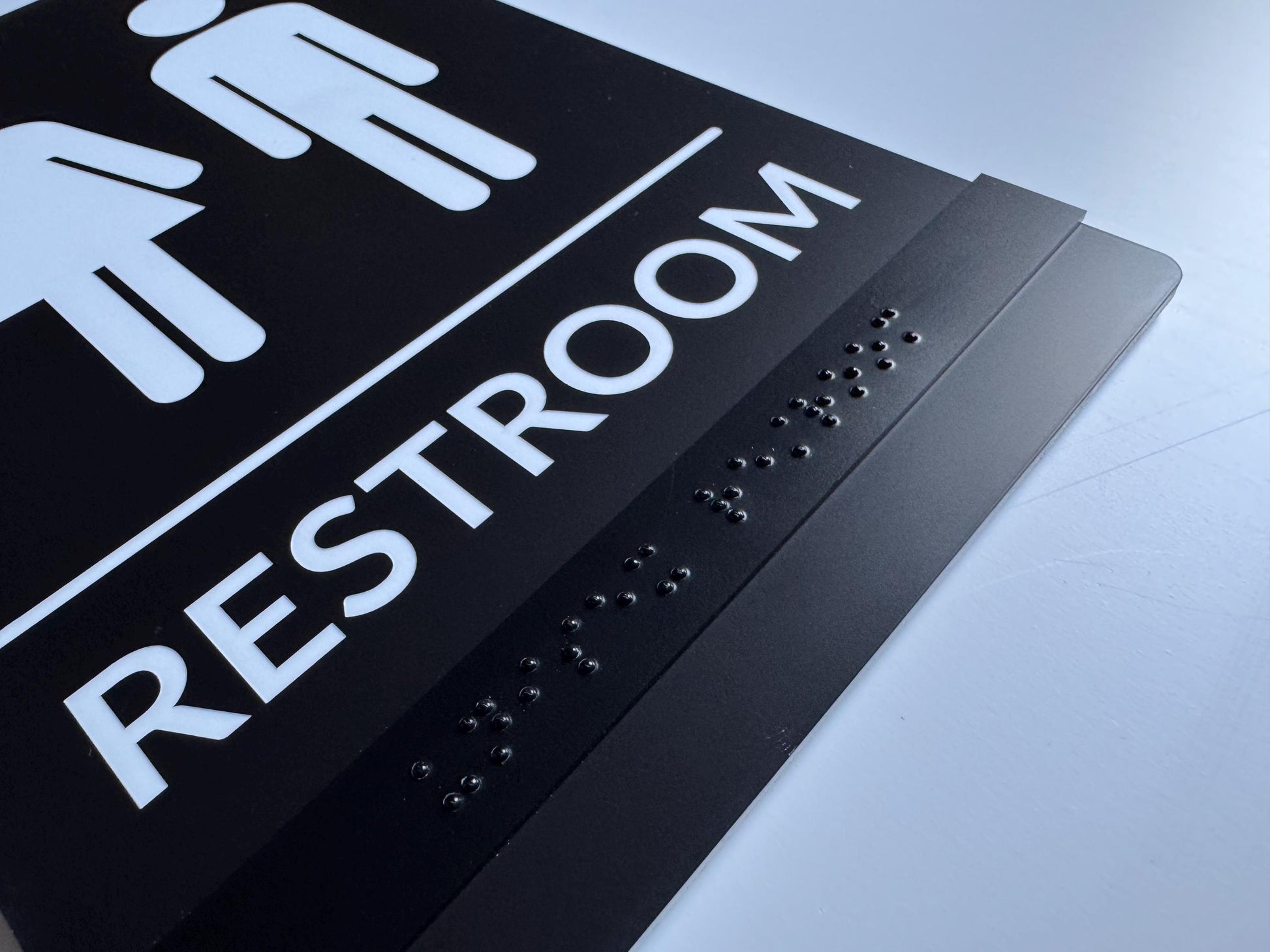 ADA Compliant Restroom Signs 6x9" | Braille Options Available | Office Hotel Bathroom Sign