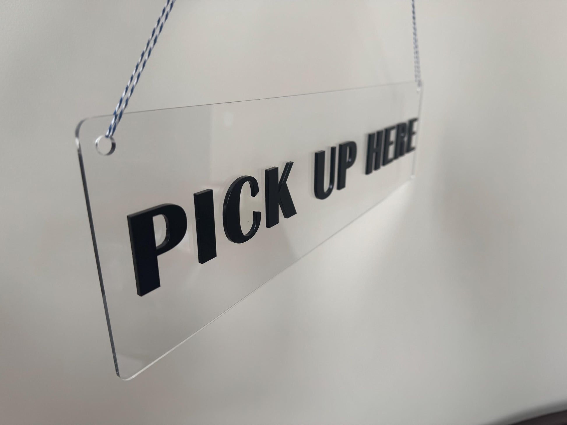 Order Here Pick Up Here Sign | Clear Acrylic