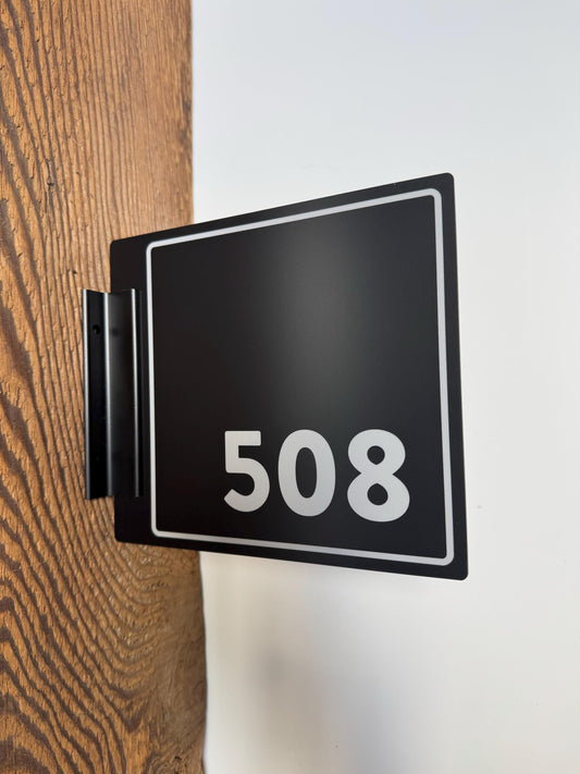 Custom Room Number Signs | Side Projection Hardware Included