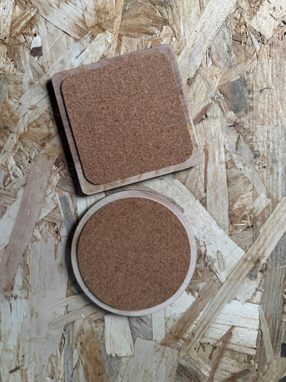 Mountain Ski Chalet Set of 4 Wood Coasters | Experts Only, Unload Here, Ski Patrol, Apres Ski | Winter Sports Snowboard Present |