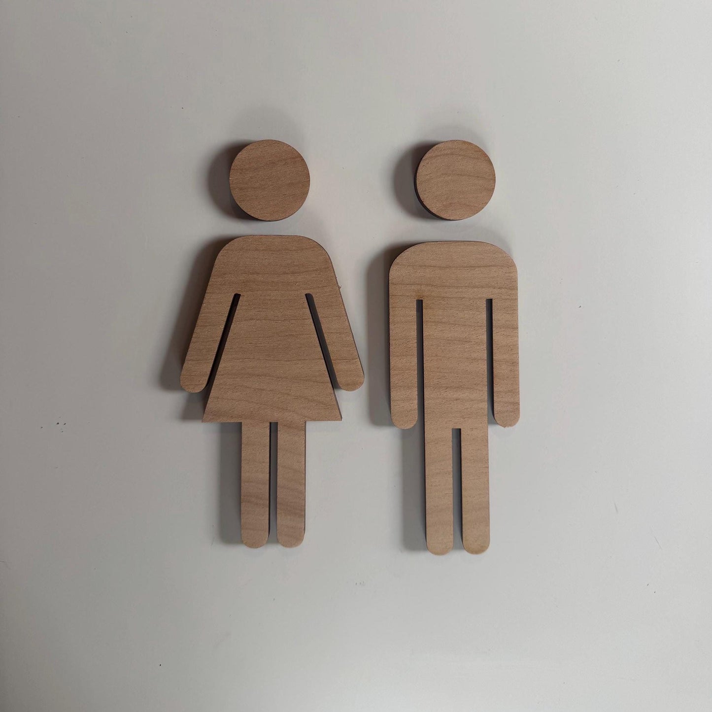 Bathroom Icons 3M Adhesive Tape Backing with Mounting Template