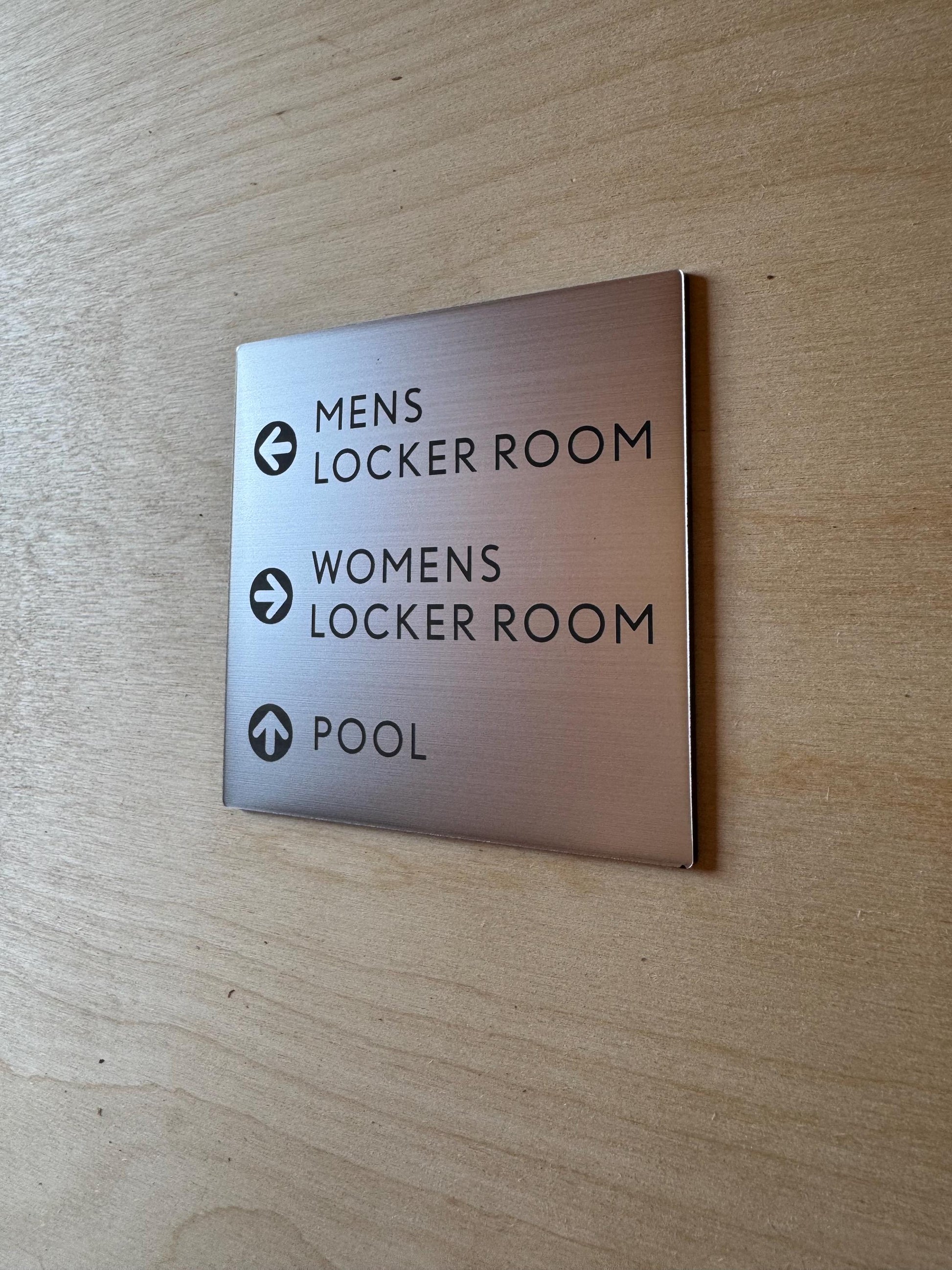 Custom Text Directory Sign 9x9” or 12x12” | Engraved Acrylic with Adhesive Backing | Hotel Office Gym Signage