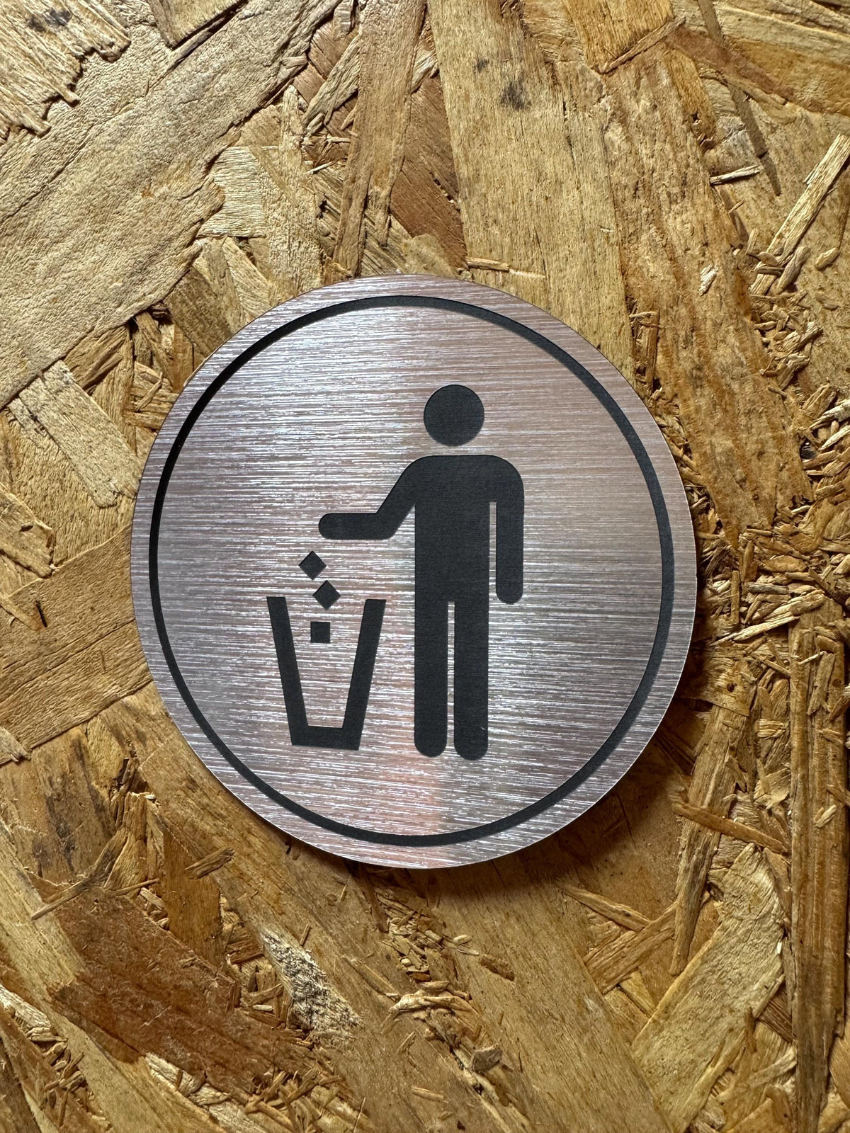 Trash Decal, Man Throwing Away Garbage | Custom Sign | 1620 Designs