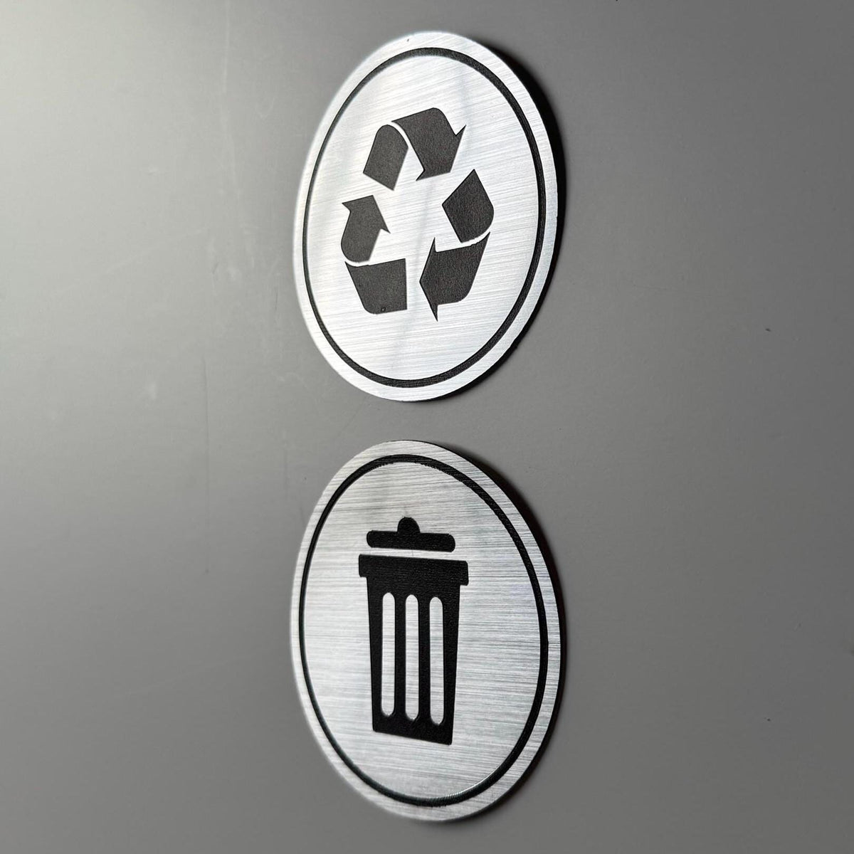 Trash & Recycle Sticker Set, Set of 2 | Custom Sign | 1620 Designs