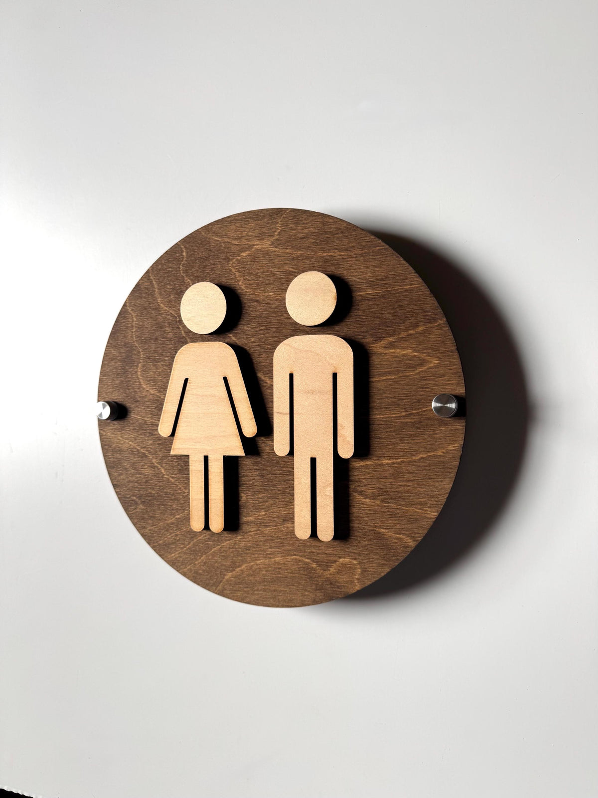 Wood Bathroom Sign | Unisex Men Women Handicap Designs | Business Restroom Signs | Custom Sign | 1620 Designs