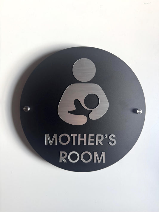 Black and Silver Acrylic Bathroom Sign | Unisex Men Women Handicap Designs | Business Restroom Signs