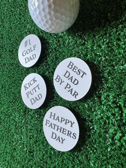 Father’s Day Golf Ball Markers | Set of 4 | Custom Sign | 1620 Designs