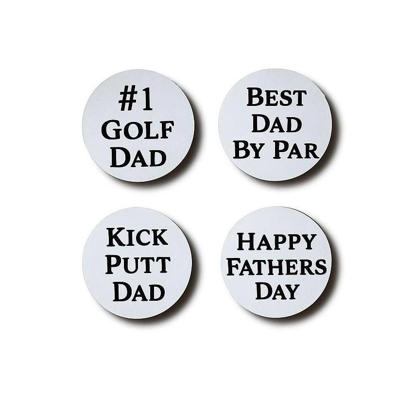 Father’s Day Golf Ball Markers | Set of 4 | Custom Sign | 1620 Designs