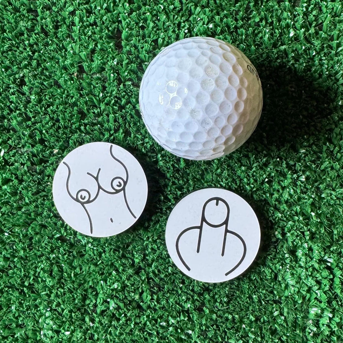 Golf Ball Markers Adam and Eve | Set of 2 | Custom Sign | 1620 Designs