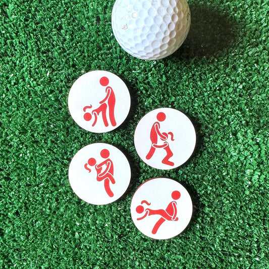 Golf Ball Markers Sex Position | Set of 4 | Custom Sign | 1620 Designs