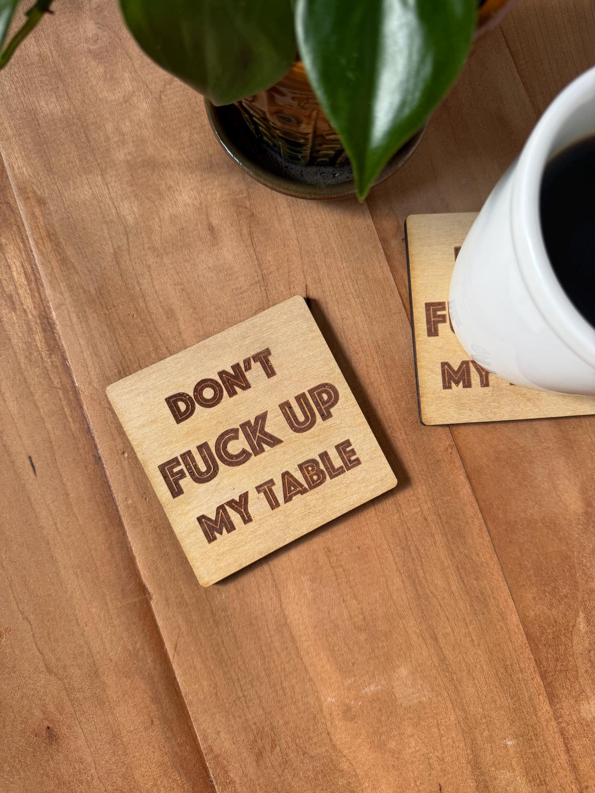 Funny Drink Coaster Set | Custom Sign | 1620 Designs