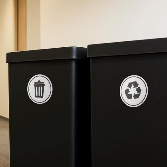 Trash & Recycle Sticker Set, Set of 2 | Custom Sign | 1620 Designs
