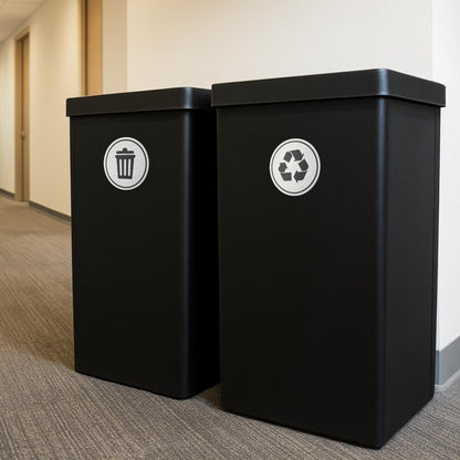 Trash & Recycle Sticker Set, Set of 2 | Custom Sign | 1620 Designs