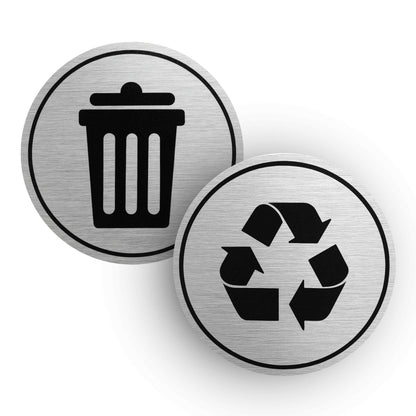Trash & Recycle Sticker Set, Set of 2 | Custom Sign | 1620 Designs