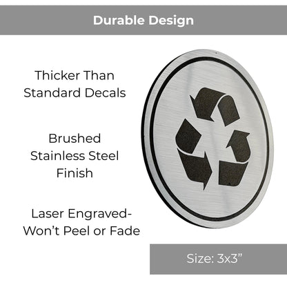 Trash & Recycle Sticker Set, Set of 2 | Custom Sign | 1620 Designs