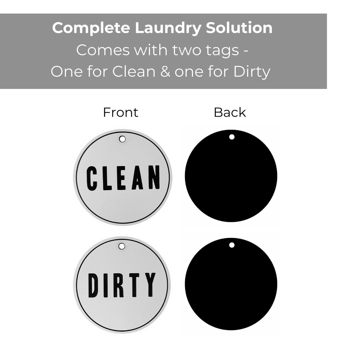 Clean / Dirty Laundry Basket Labels | Custom Sign | 1620 Designs