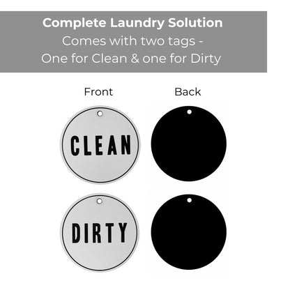Clean / Dirty Laundry Basket Labels | Custom Sign | 1620 Designs