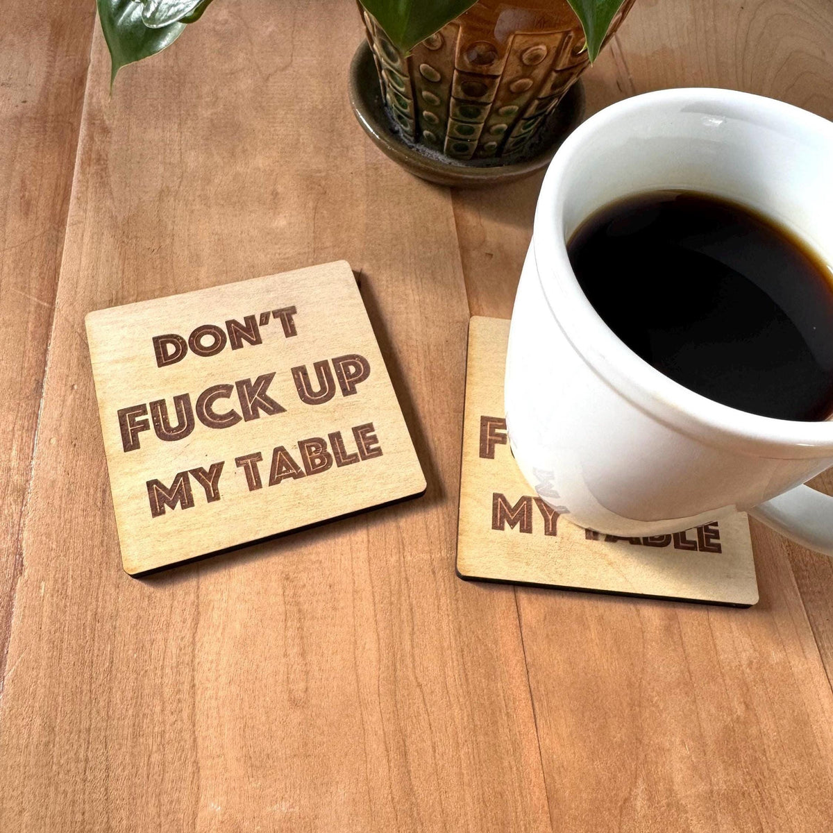 Funny Drink Coaster Set | Custom Sign | 1620 Designs