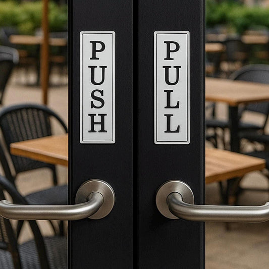 Push / Pull Door Sign, Set of 2 | Custom Sign | 1620 Designs