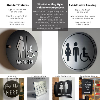 Black and Silver Acrylic Mother's Room Sign | Business Office Church Signs