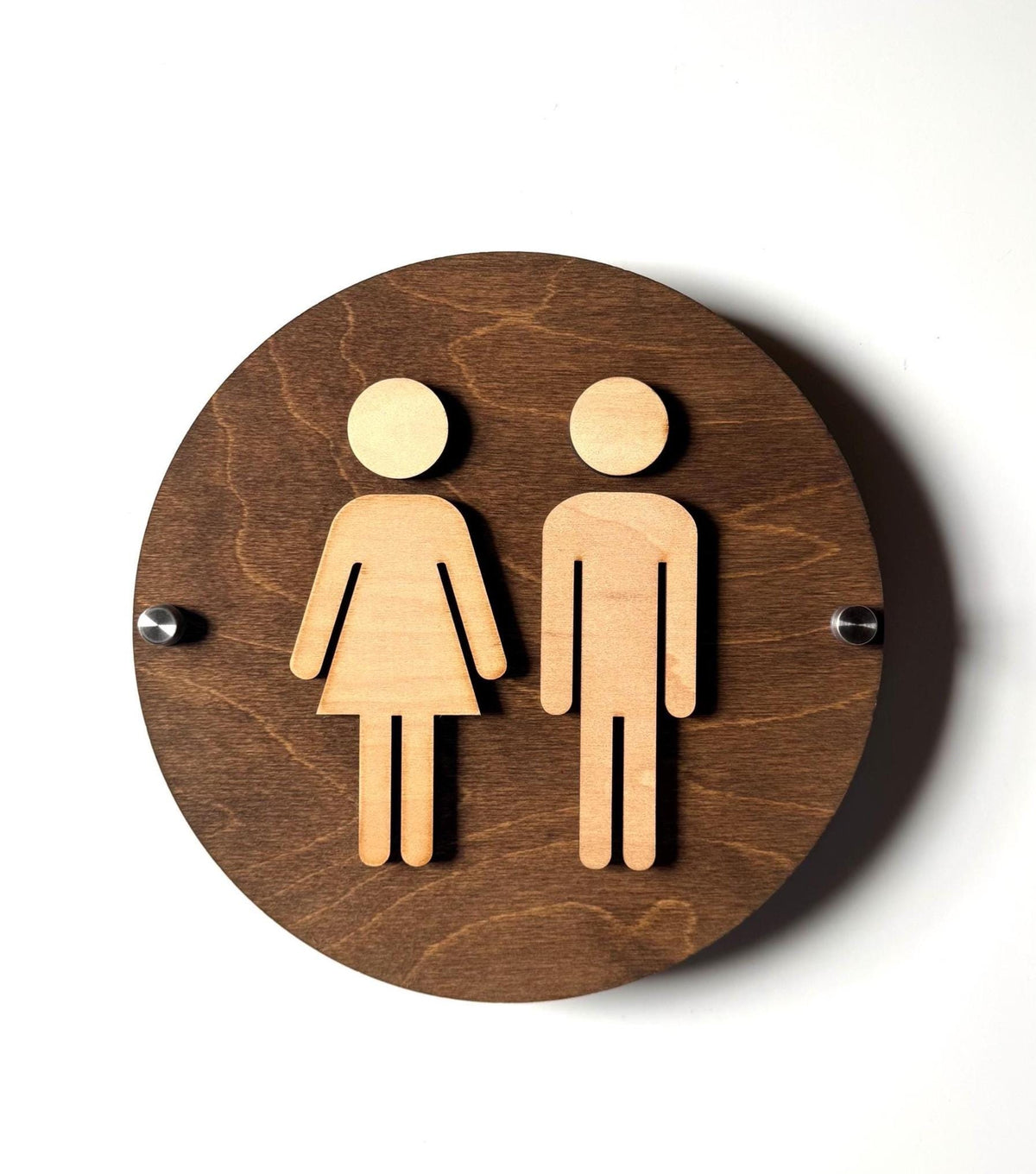 Wood Bathroom Sign | Unisex Men Women Handicap Designs | Business Restroom Signs | Custom Sign | 1620 Designs