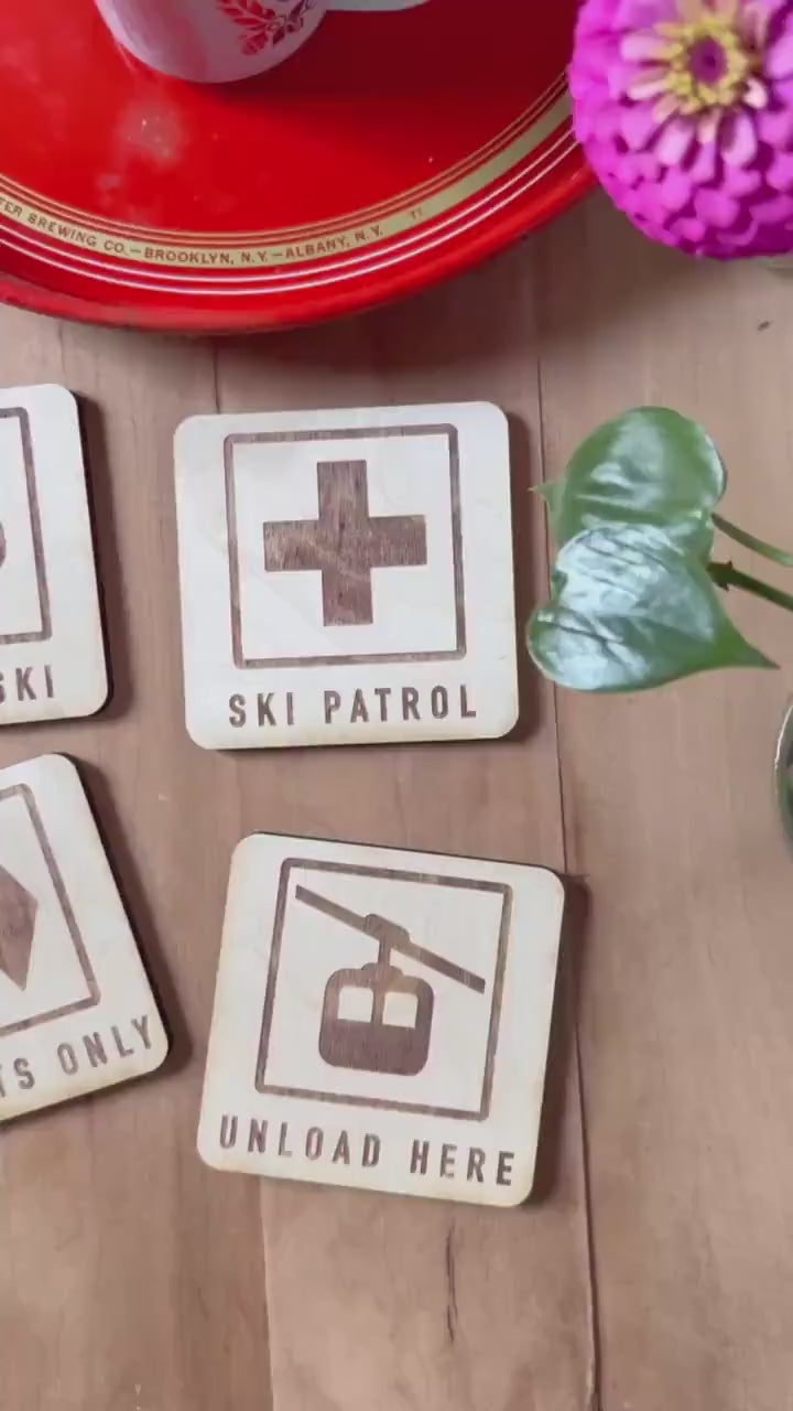 Apres Ski Coaster Set, Set of 4