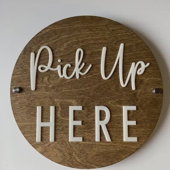Order Here Pickup Here BUSINESS Sign | Custom COFFEE SHOP Restaurant Bakery Ice Cream Stand | Cafe Decor Signs | Rustic Modern Display
