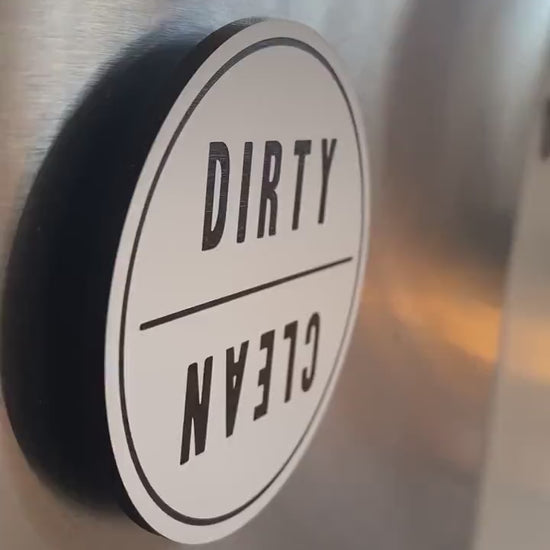 Clean Dirty Dishwasher Magnet | Reversible Kitchen Organizing Label | 3x3"