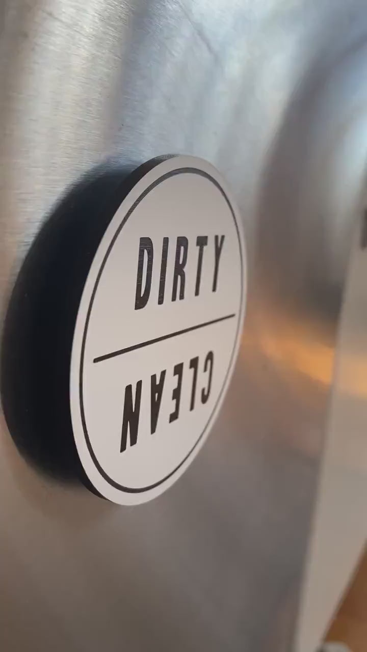 Clean Dirty Dishwasher Magnet | Reversible Kitchen Organizing Label | 3x3"
