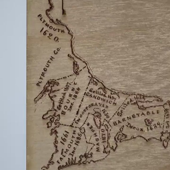 Cape Cod Map Drink Coasters Set | Laser Engraved Real Wood with Cork Backing – East Coast Coastal Decor Housewarming Gift